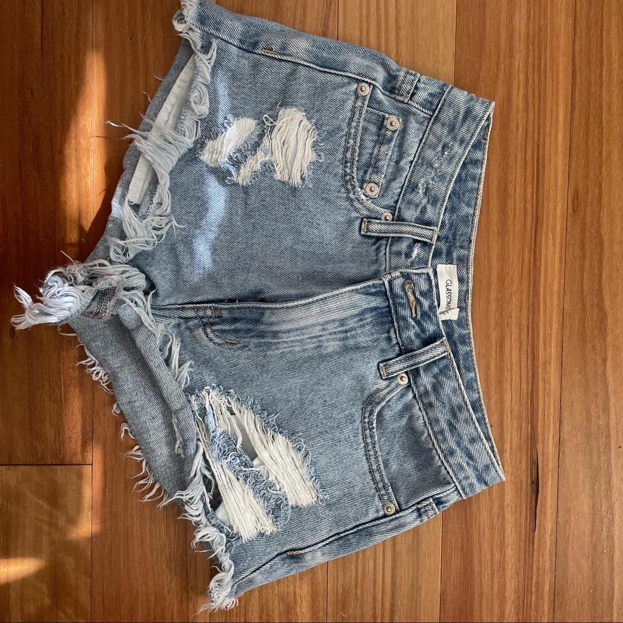 Glassons denim shorts x2 Both a size 6 Selling... - Depop