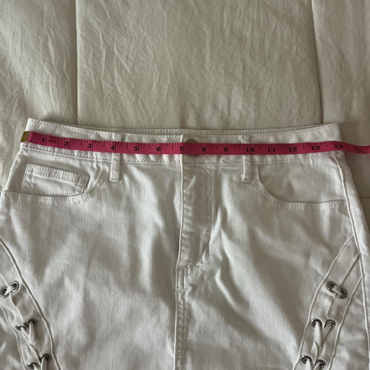 Guess Women's Skirt - White - S – White denim Gue… - image 6