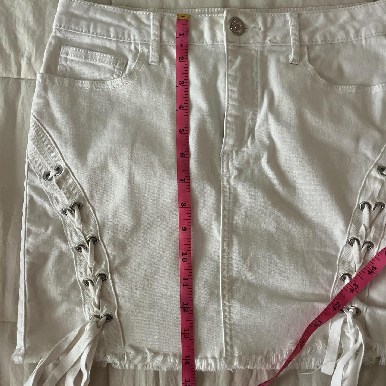 Guess Women's Skirt - White - S – White denim Gue… - image 7