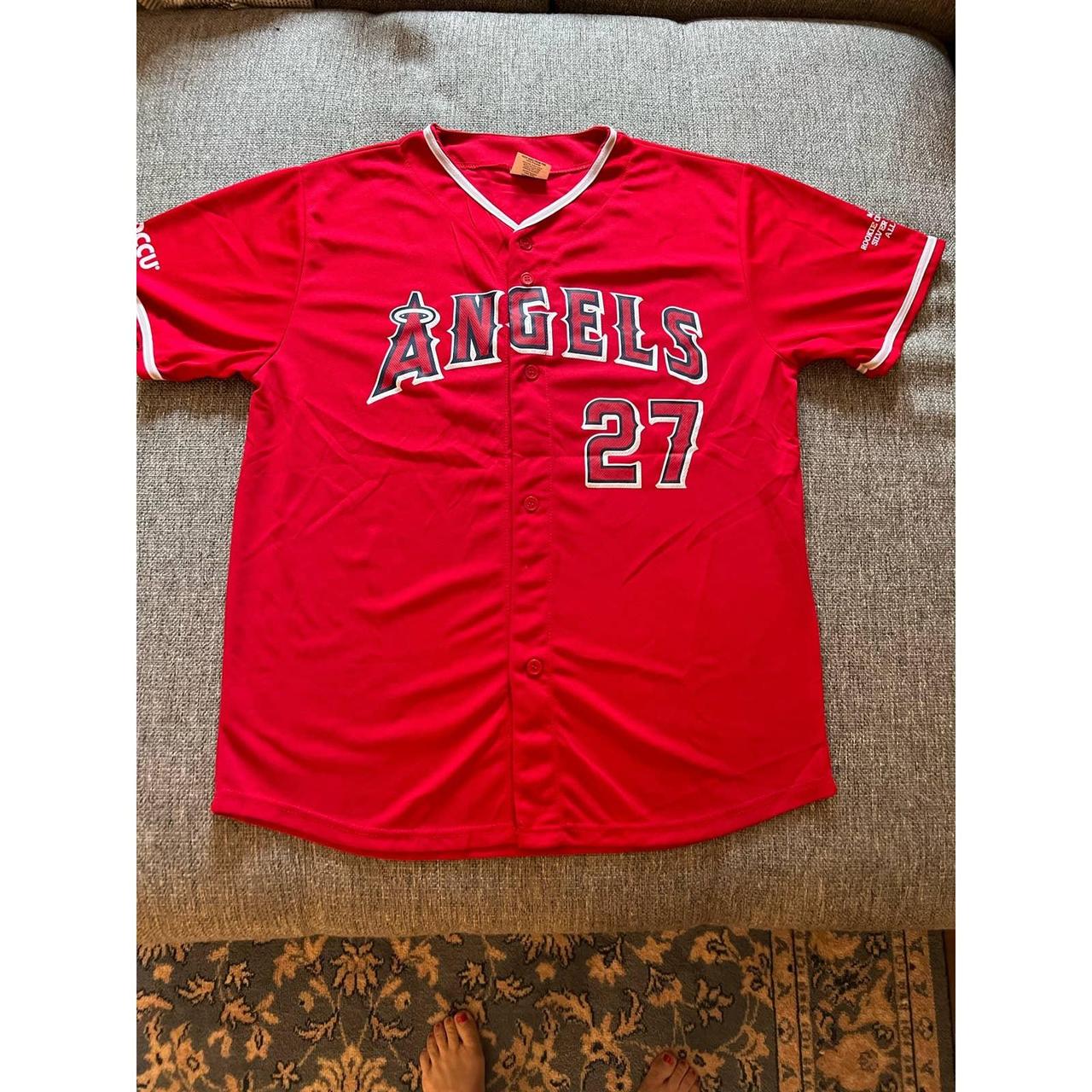 Los Angeles Angels Mike Trout Jersey Mens Small Red - Depop