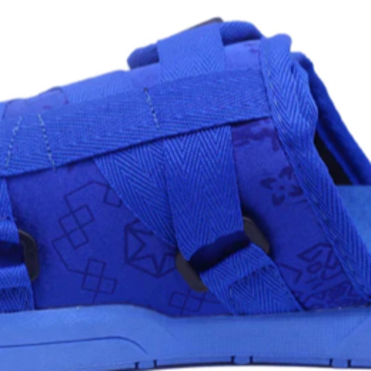 Blue Draco Slides with clip and velcro Depop