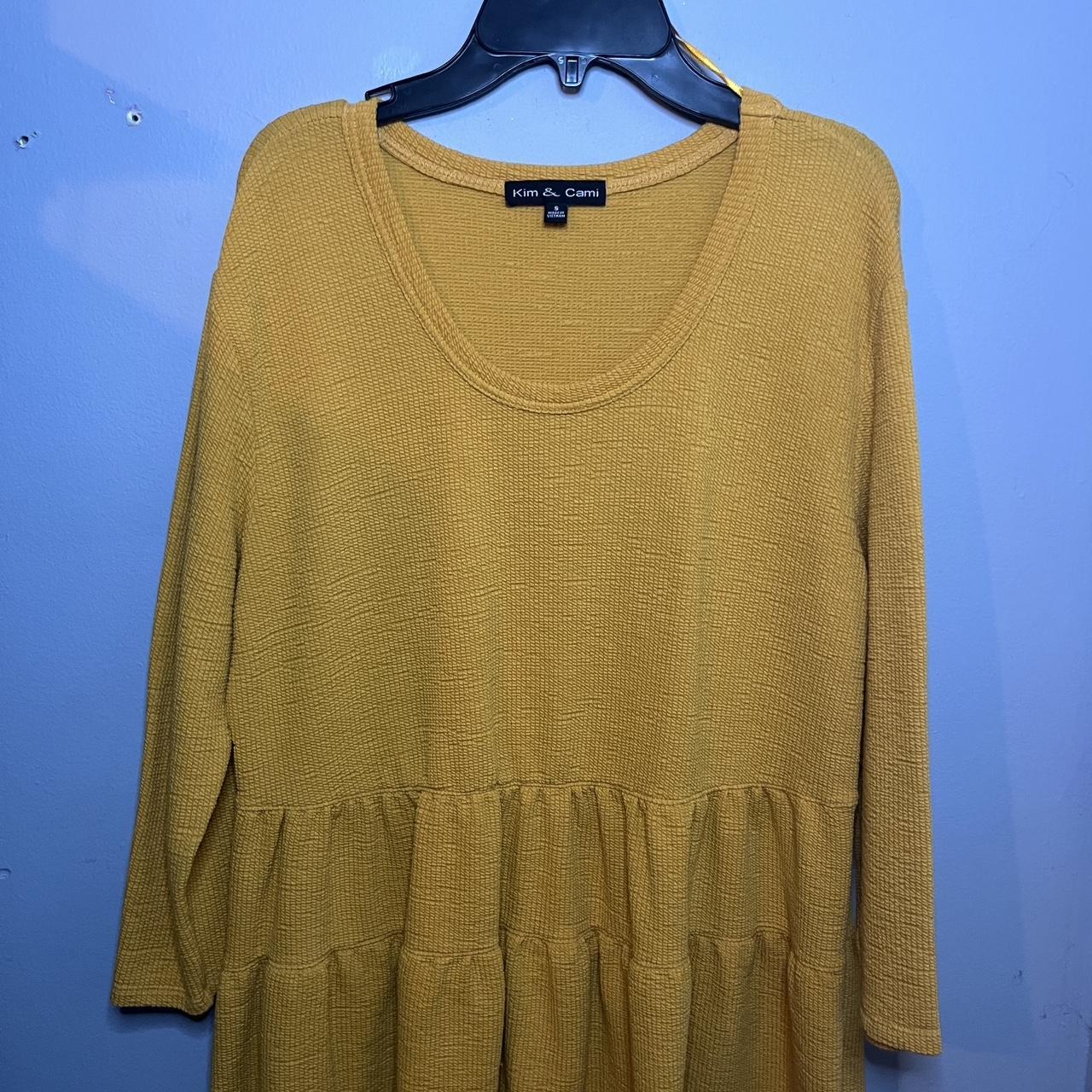 yellow flowy shirt