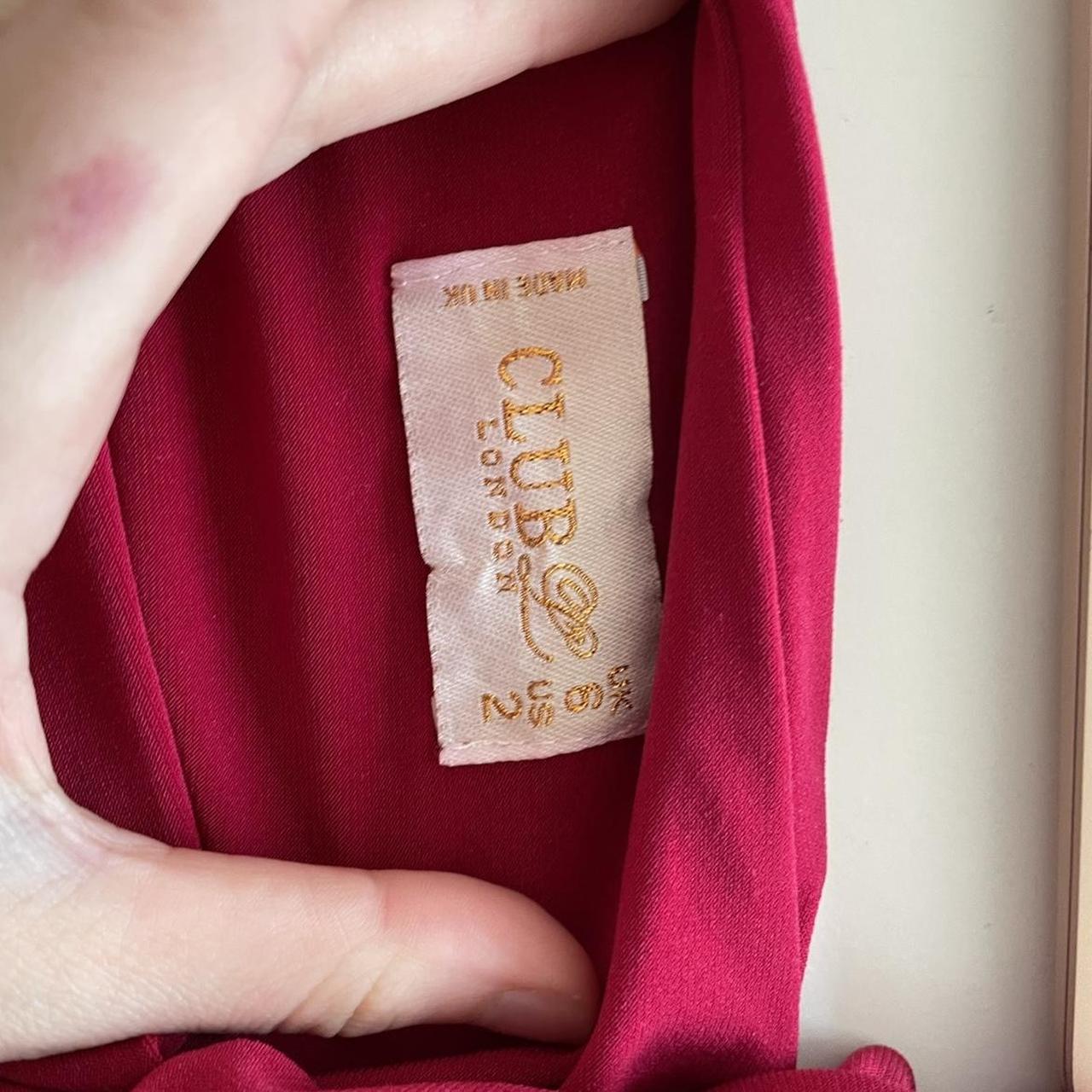 Club L ruched burgundy pink dress midi bodycon size... - Depop