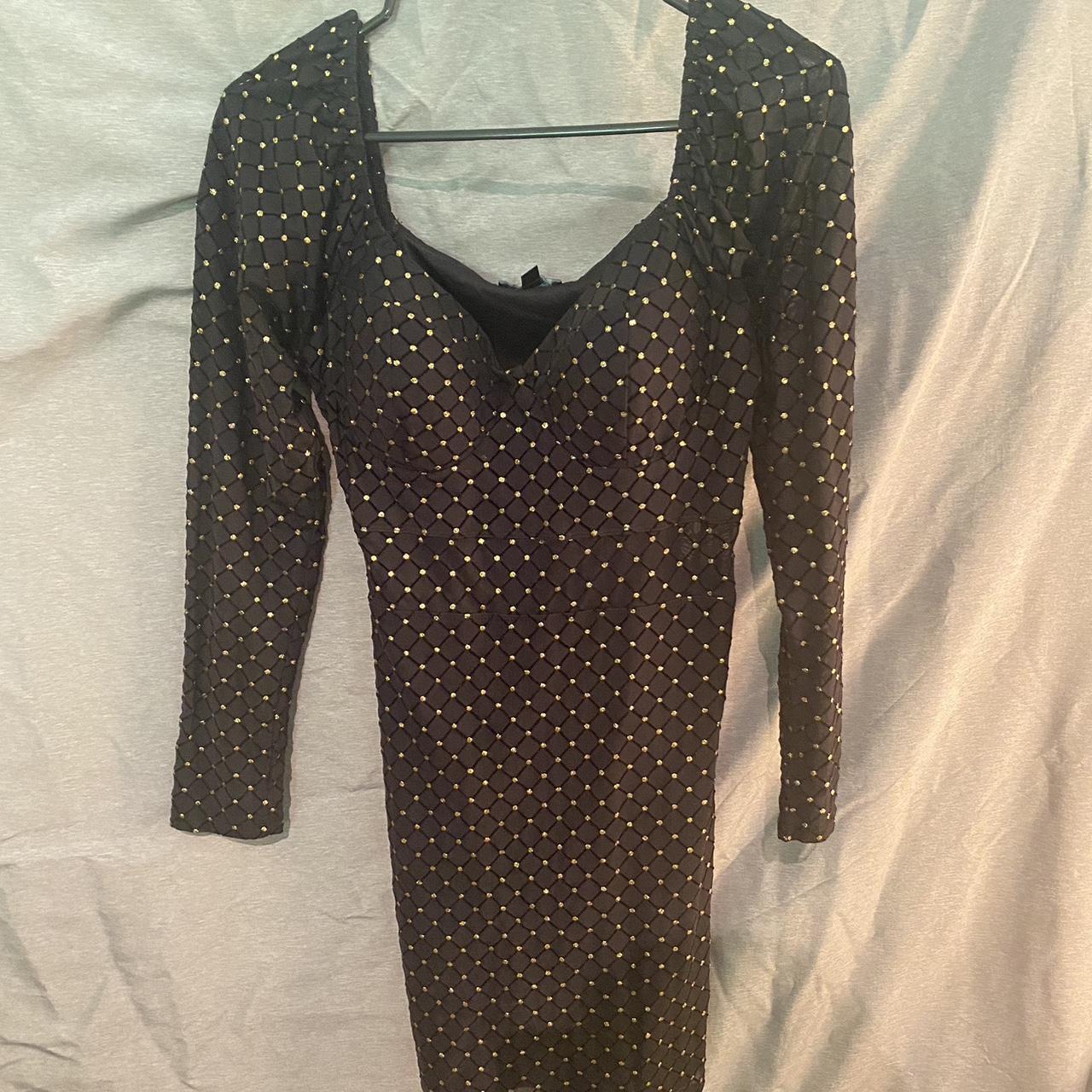 Black with Gold dress Depop