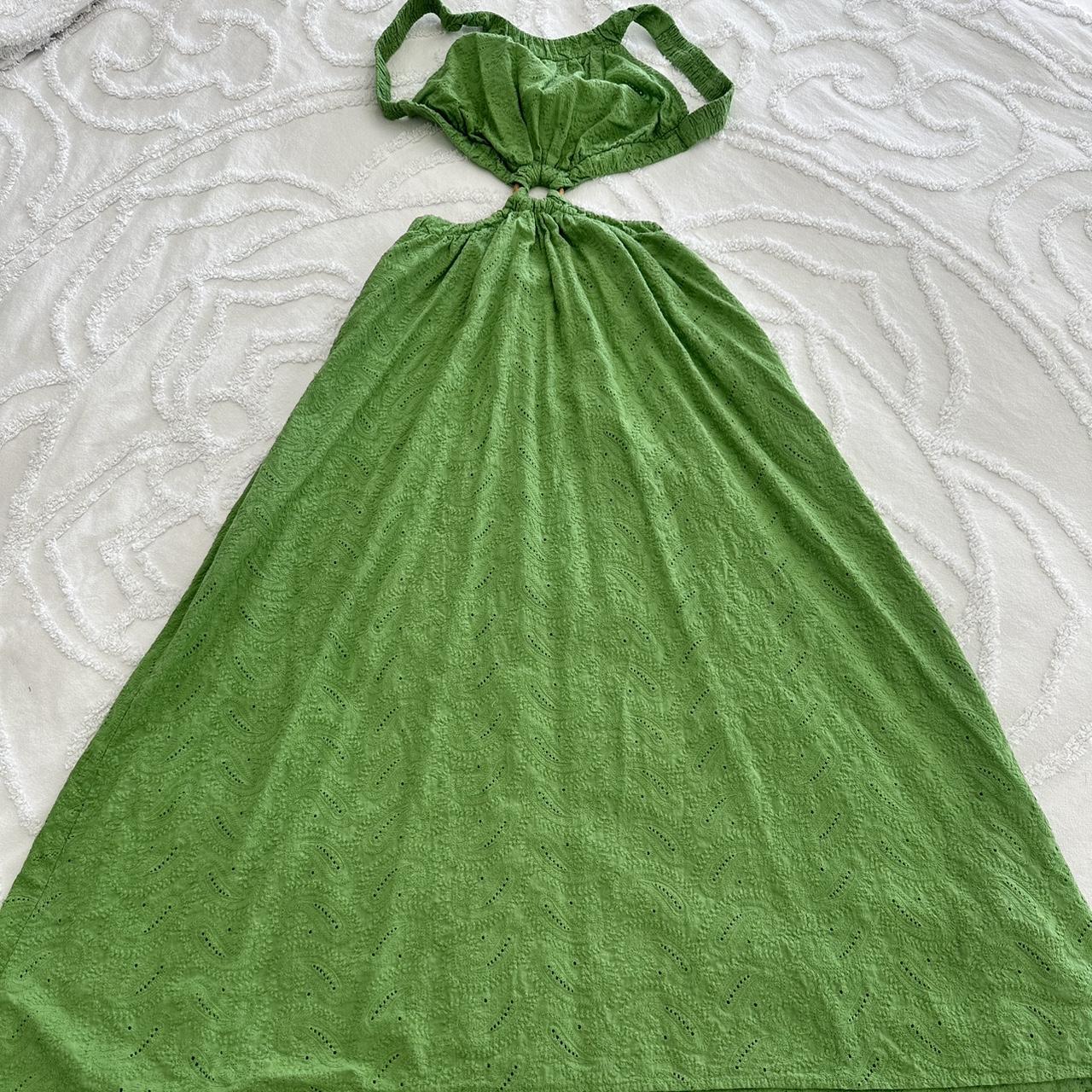 Backless Schiffy green dress. Size XS Depop