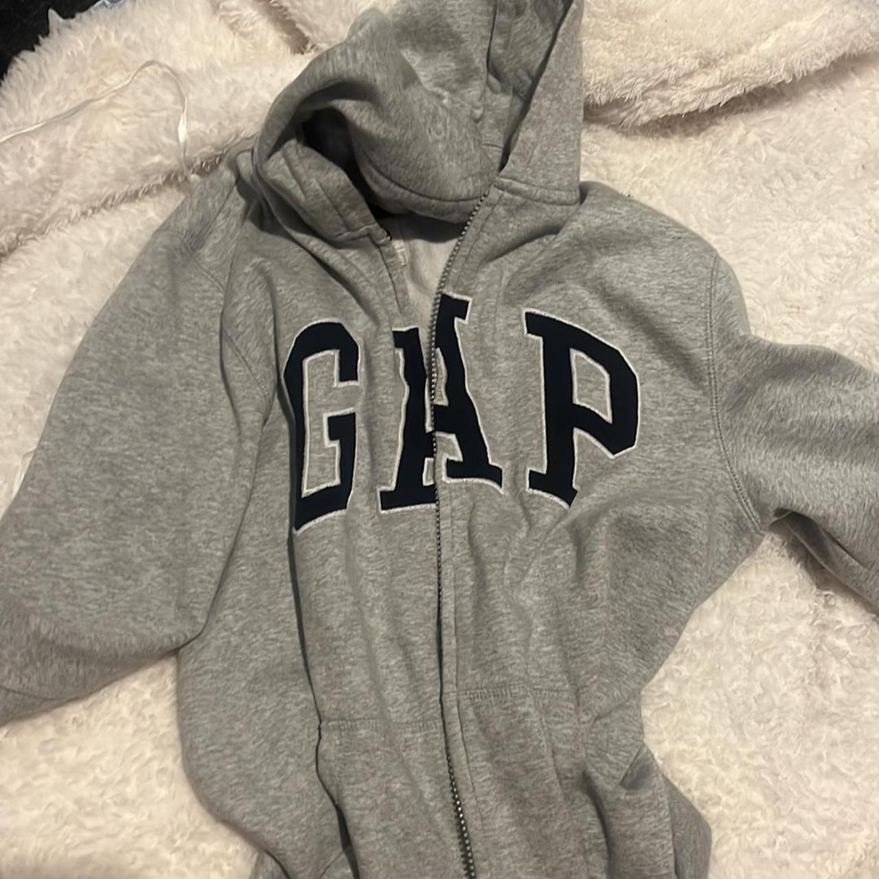 XXL Kids GAP Grey Zip-Up Hoodie! - Depop