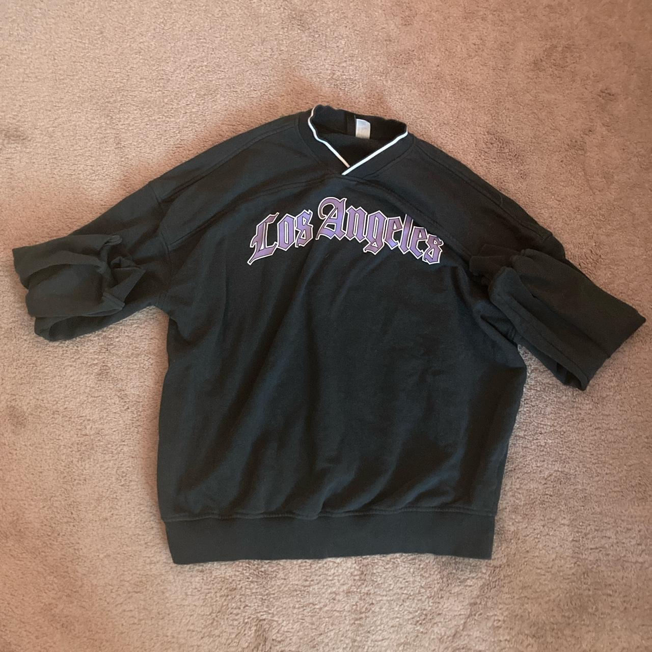 Los Angeles H&M black pullover hoodie size small