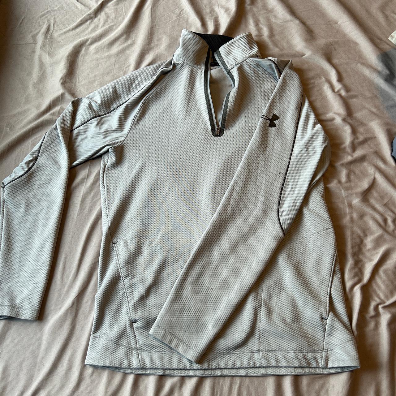 Small UA light grey quarter zip. - Depop