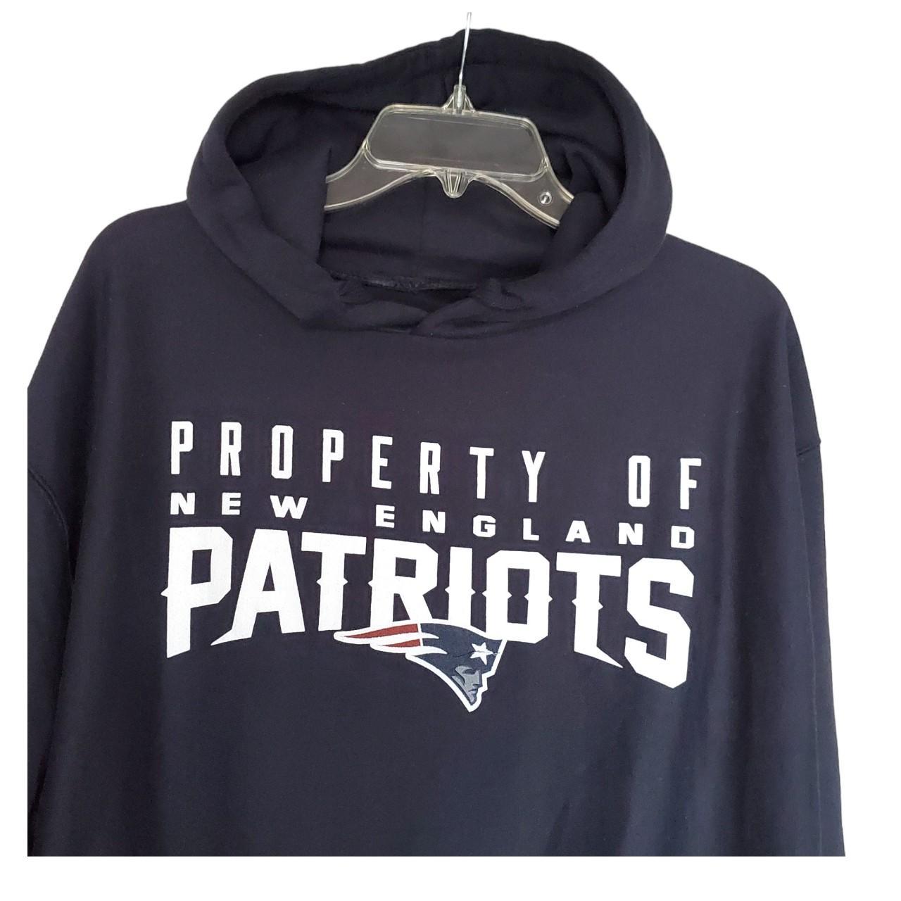 New England Patriots NFL Pullover Cotton Poly Hoodie Navy Men S