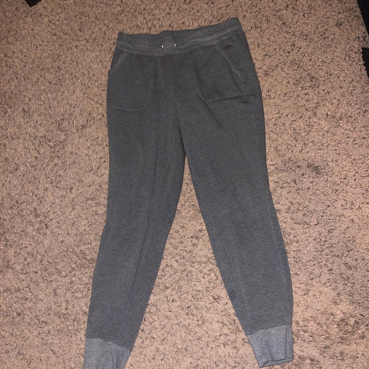 grey fuzzy sweatpants with pockets -size S(4-6) - Depop