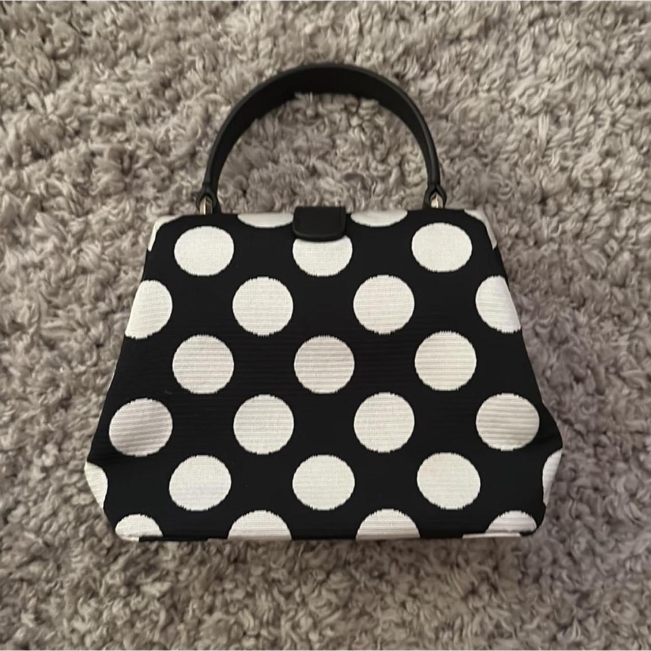 Kate Spade Black and White Dotted Purse Bought for... Depop