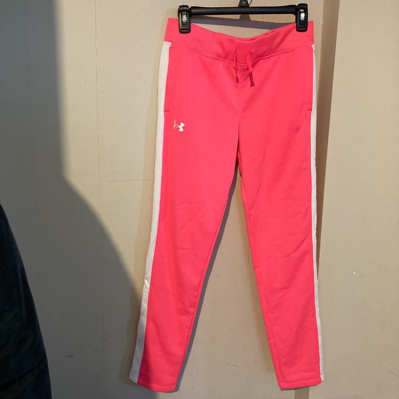 Under armor Pink track sweatpants Size S Never worn - Depop