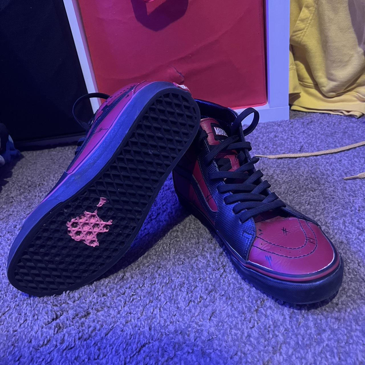 Marvel Deadpool Sk8-Hi Vans Worn a few times as - Depop