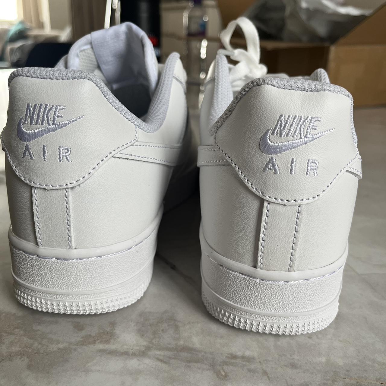 Nike Air Force 1 triple white Size 7 Brand new DM... - Depop