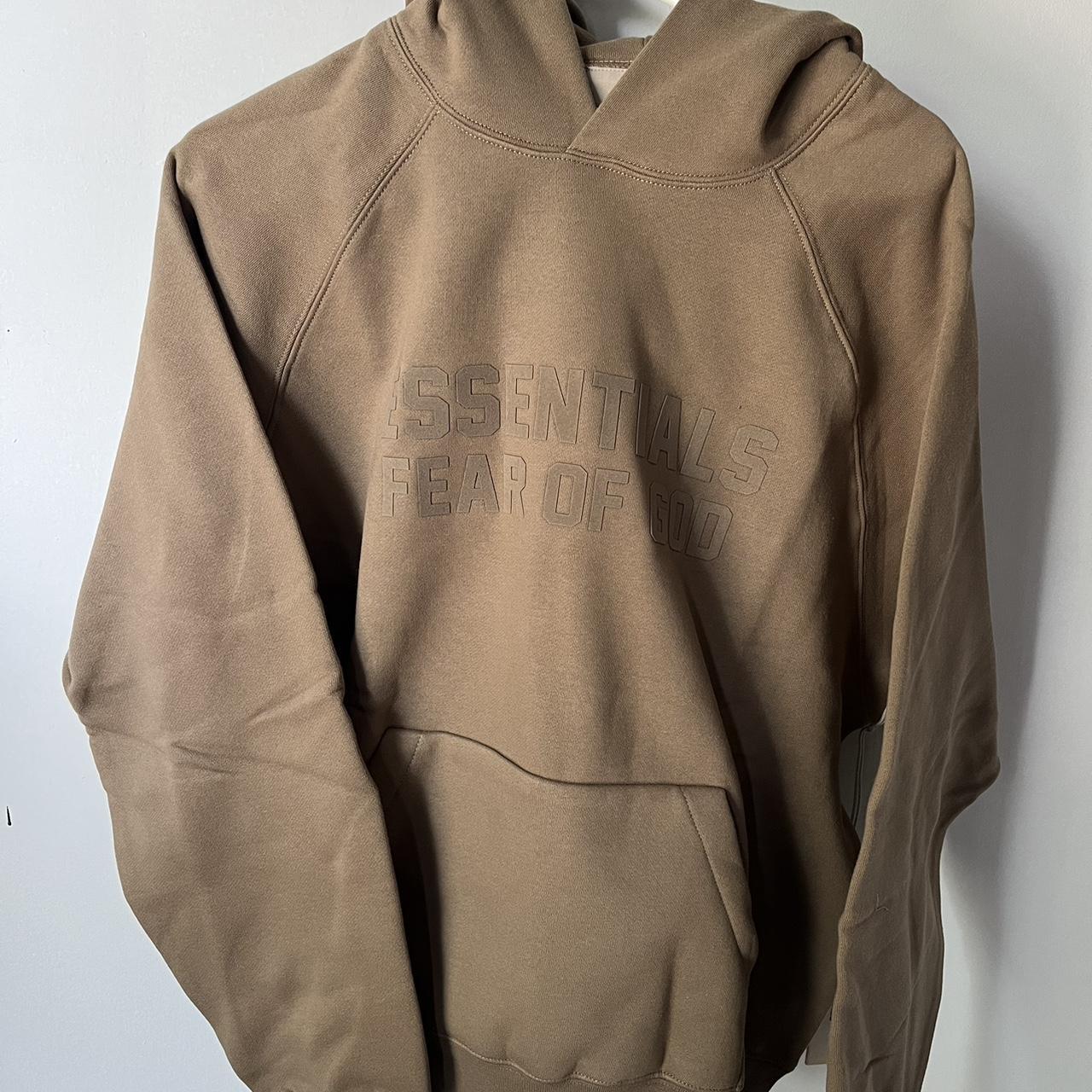 Essential fear of god Hoodie sweatshirt high quality wood color size S