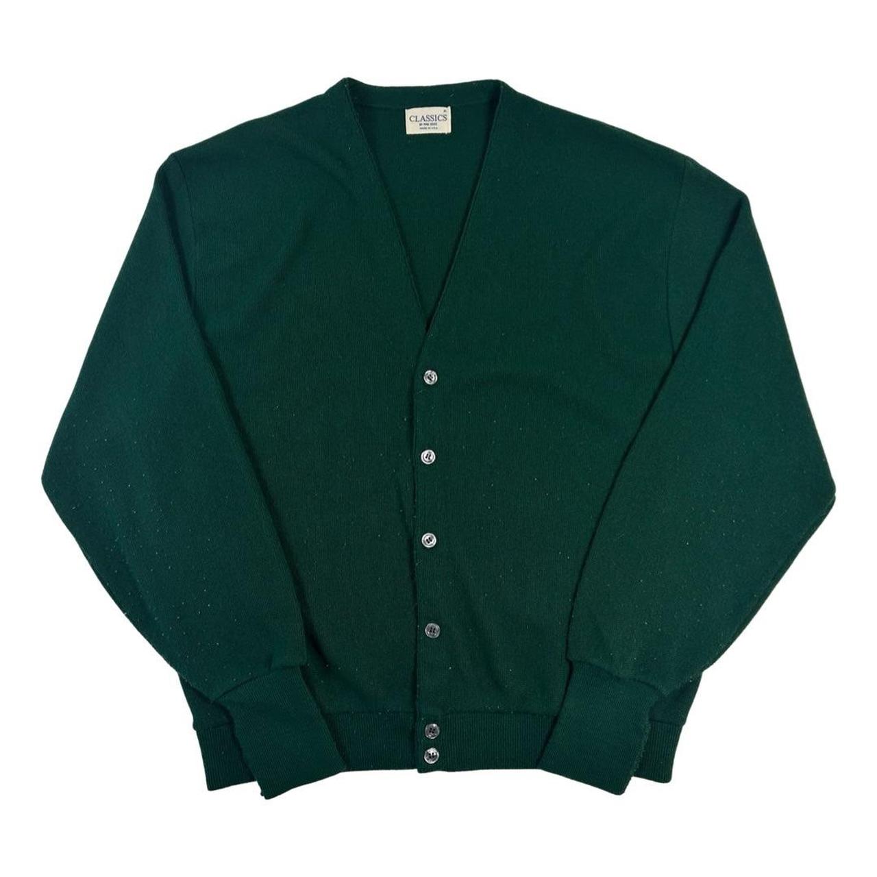 Forest green cardigan by Pine State made in USA... - Depop