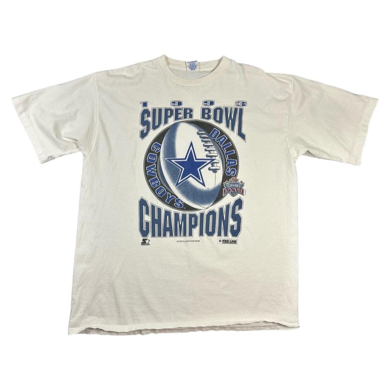 1993 Dallas Cowboys Super Bowl Champions Tee Single - Depop