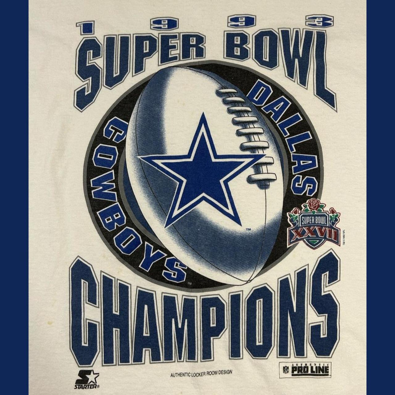 1993 Dallas Cowboys Super Bowl Champions Tee Single - Depop