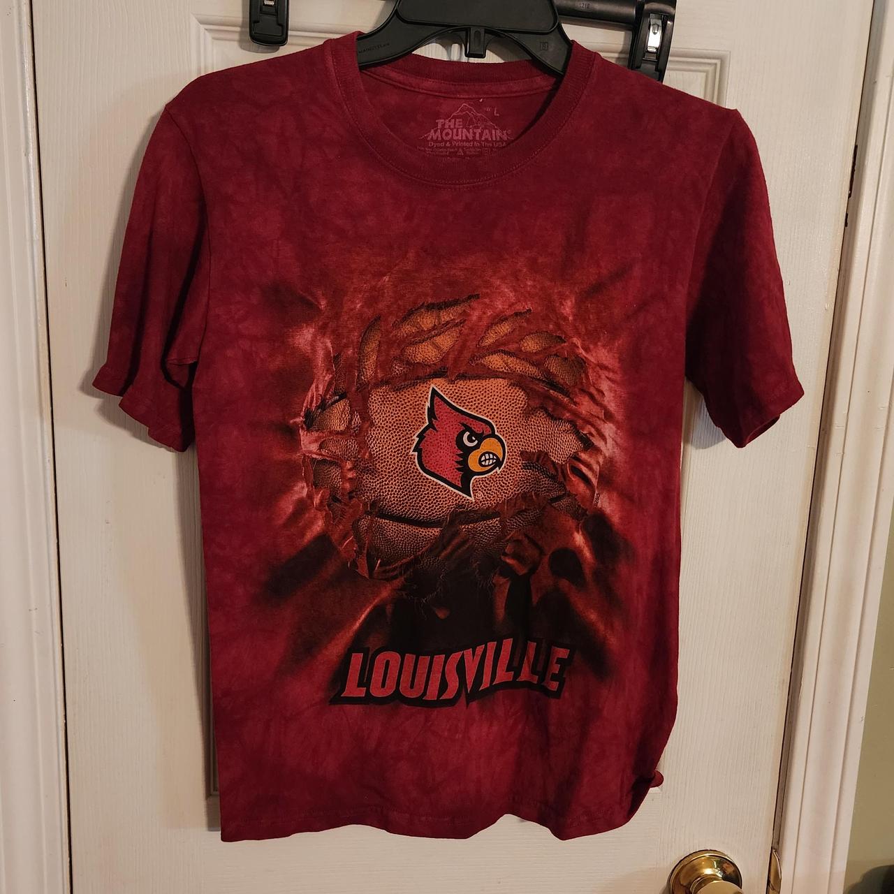 Louisville Cardinals Red Collared Short Sleeve Shirt