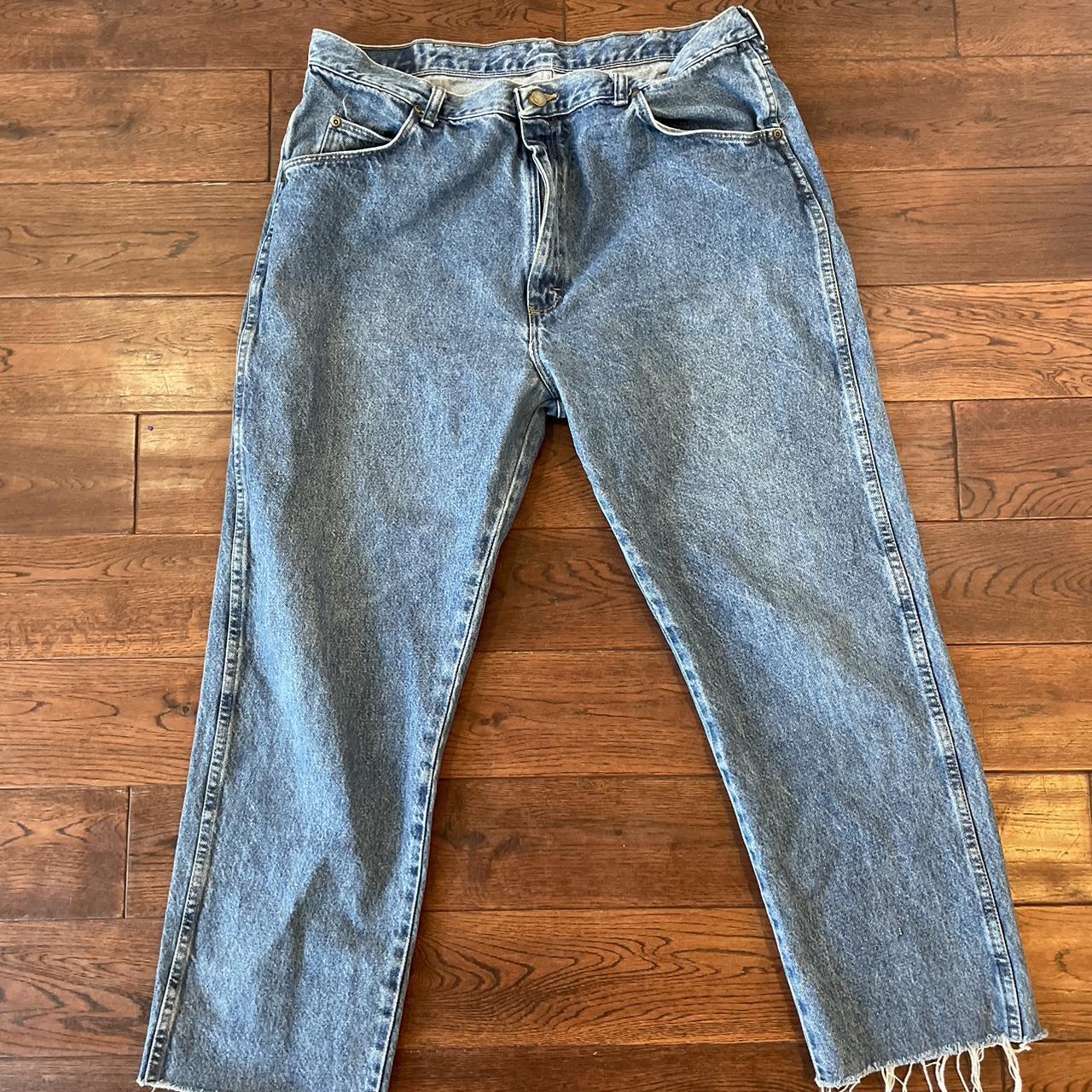 Vintage Baggy Blue Jeans 40W x 32L Perfect... - Depop