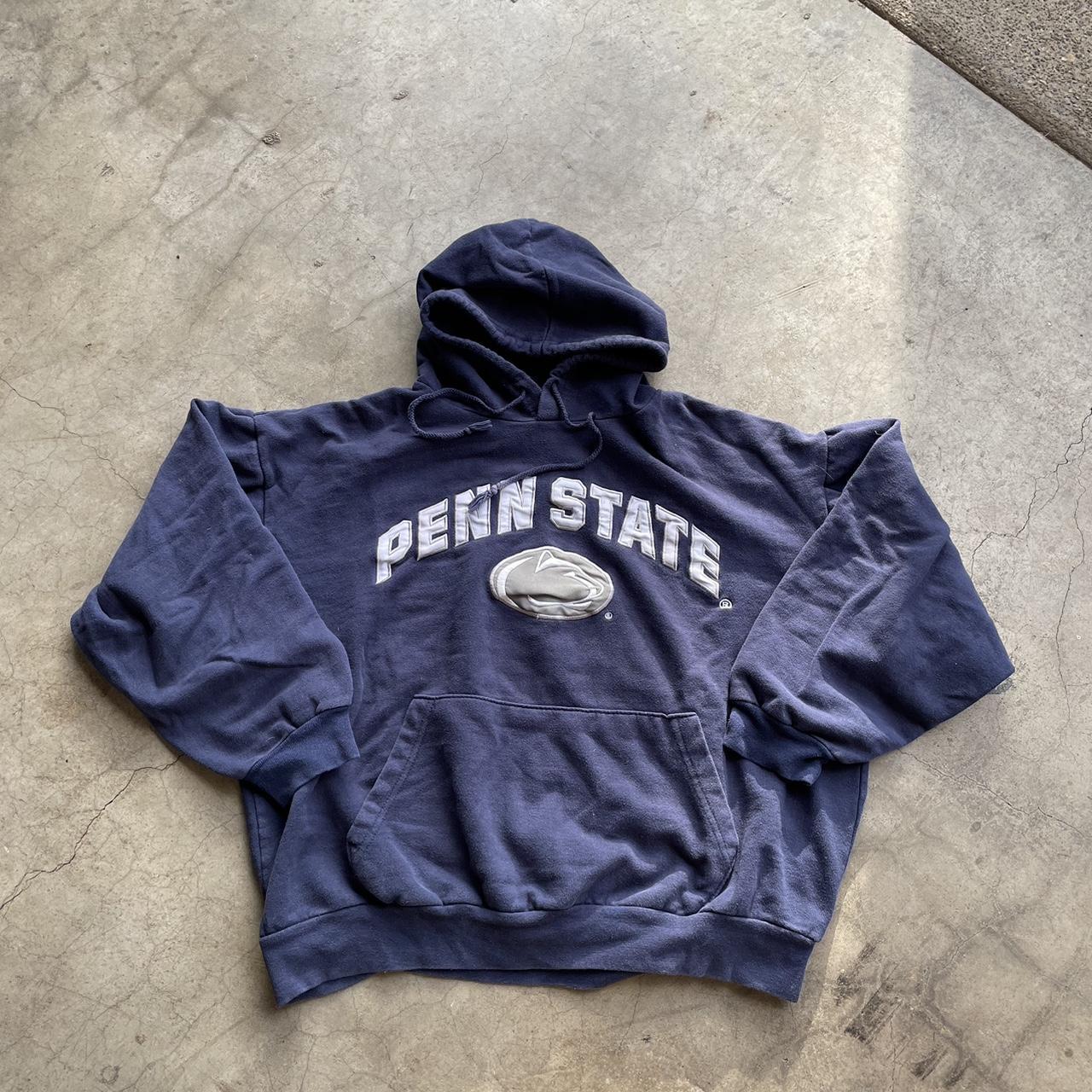 Vintage Penn State Embroidered Hoodie Size... - Depop