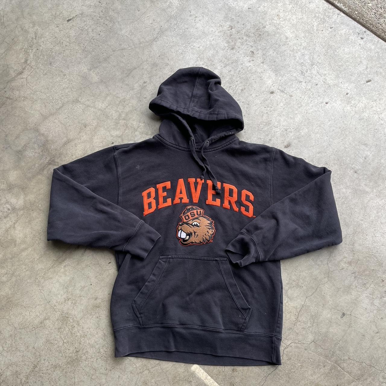 Vintage Beavers Oregon State Logo Hoodie Size... - Depop