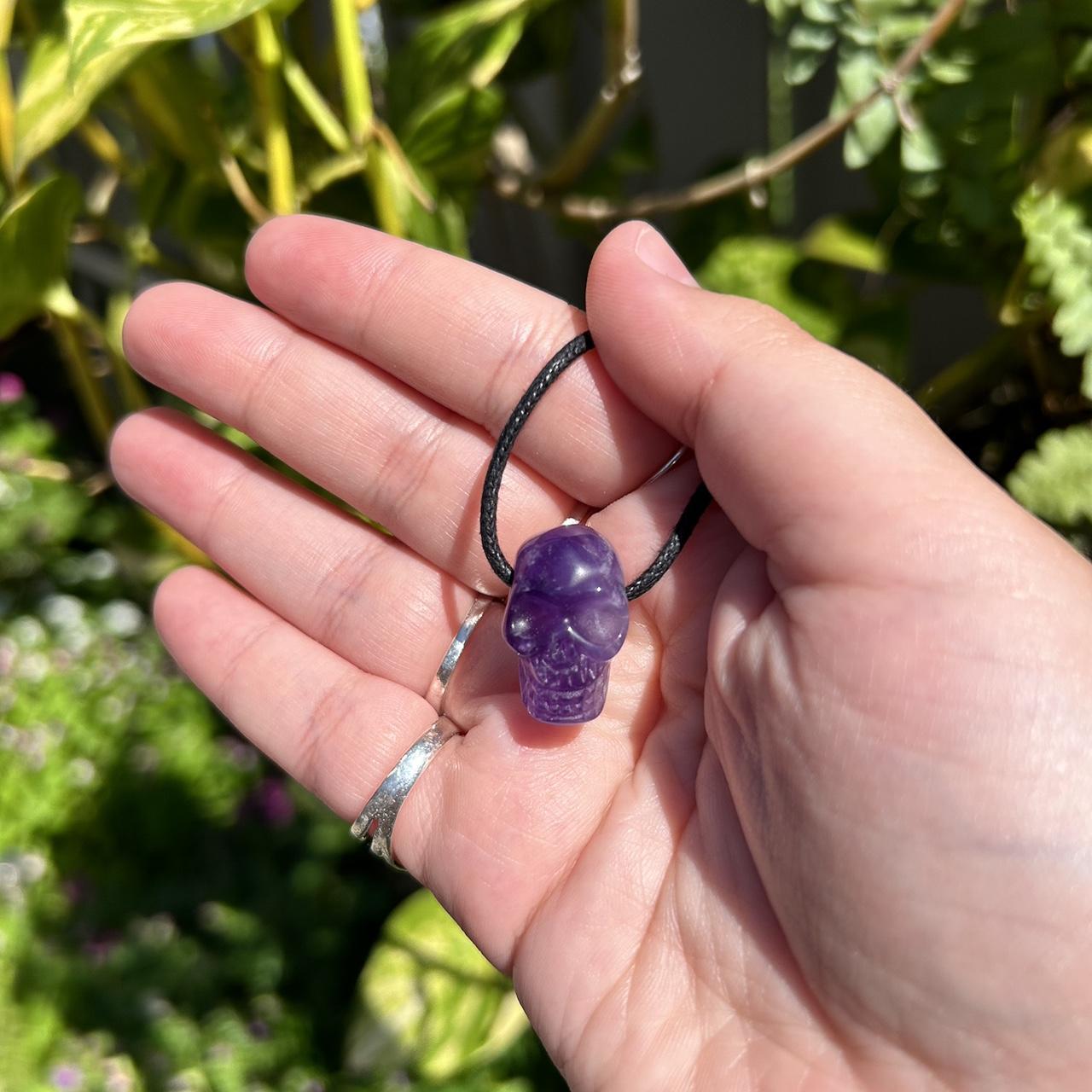 Amethyst skull sale necklace