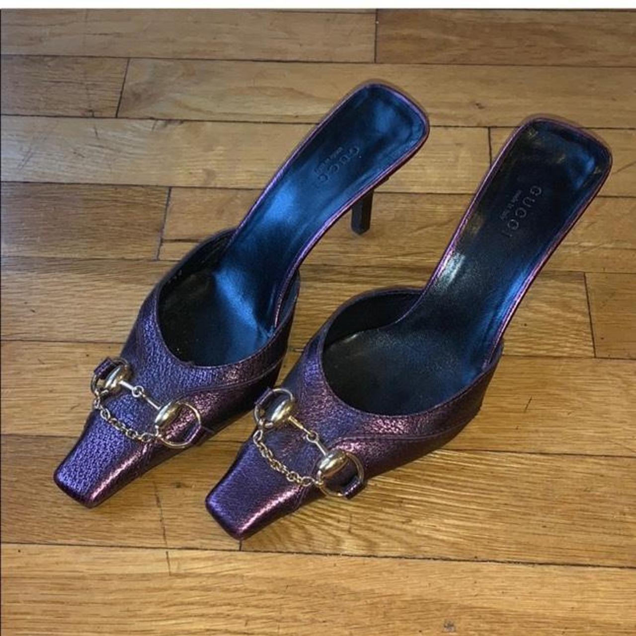 Purple hot sale gucci heels