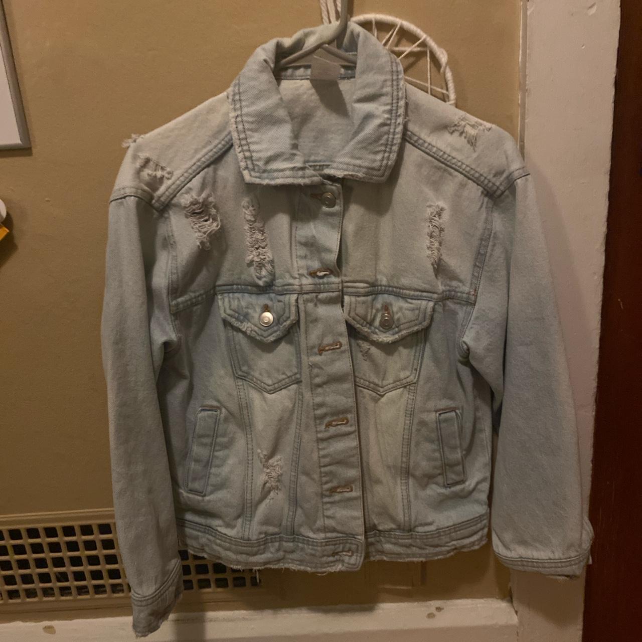 Light Blue Jean Jacket Worn 3ish Times Xs1 Depop 