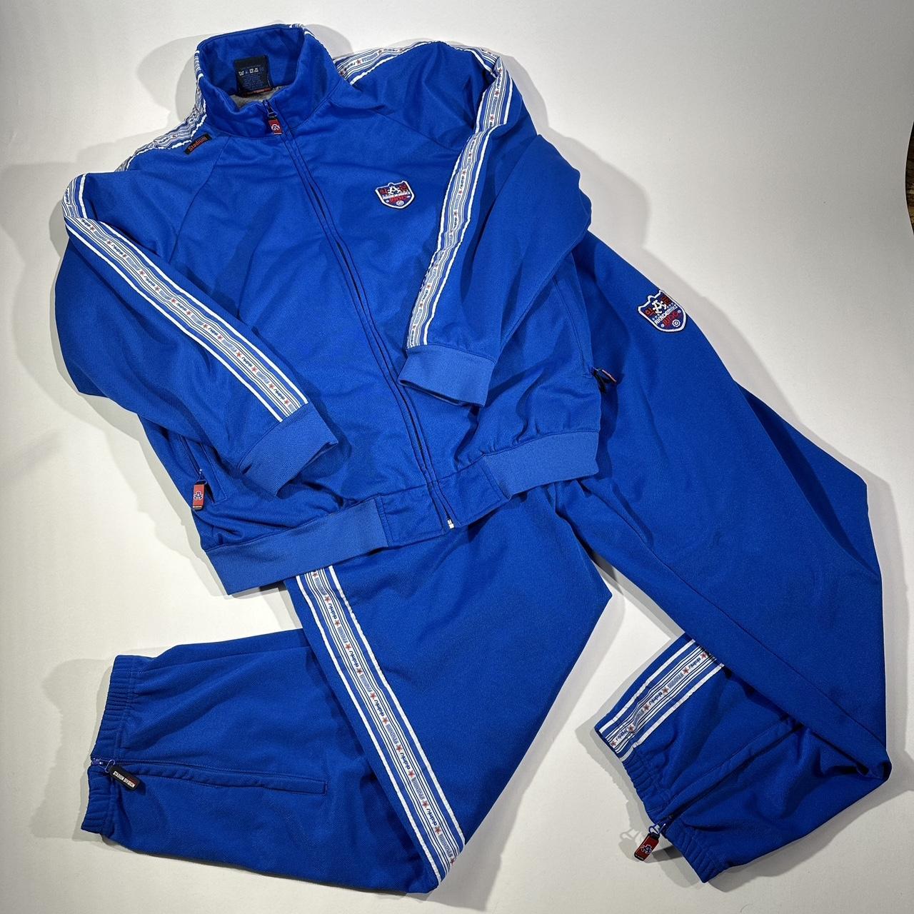 Akademiks stadium 2xl セットアップ VTG Y2K Akademiks Track Suit Mens 2XL Velour Stadium