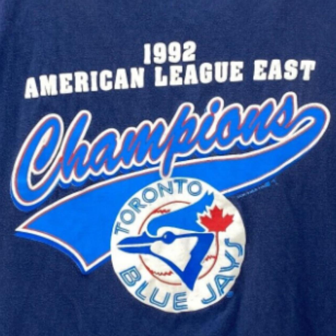 Vintage 90s Trench sports MLB Toronto Blue Jays 1992 - Depop