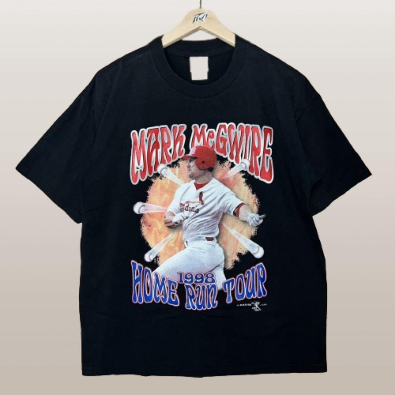 Vintage 1998 Mark Mcgwire Home Run Tour T-Shirt in - Depop