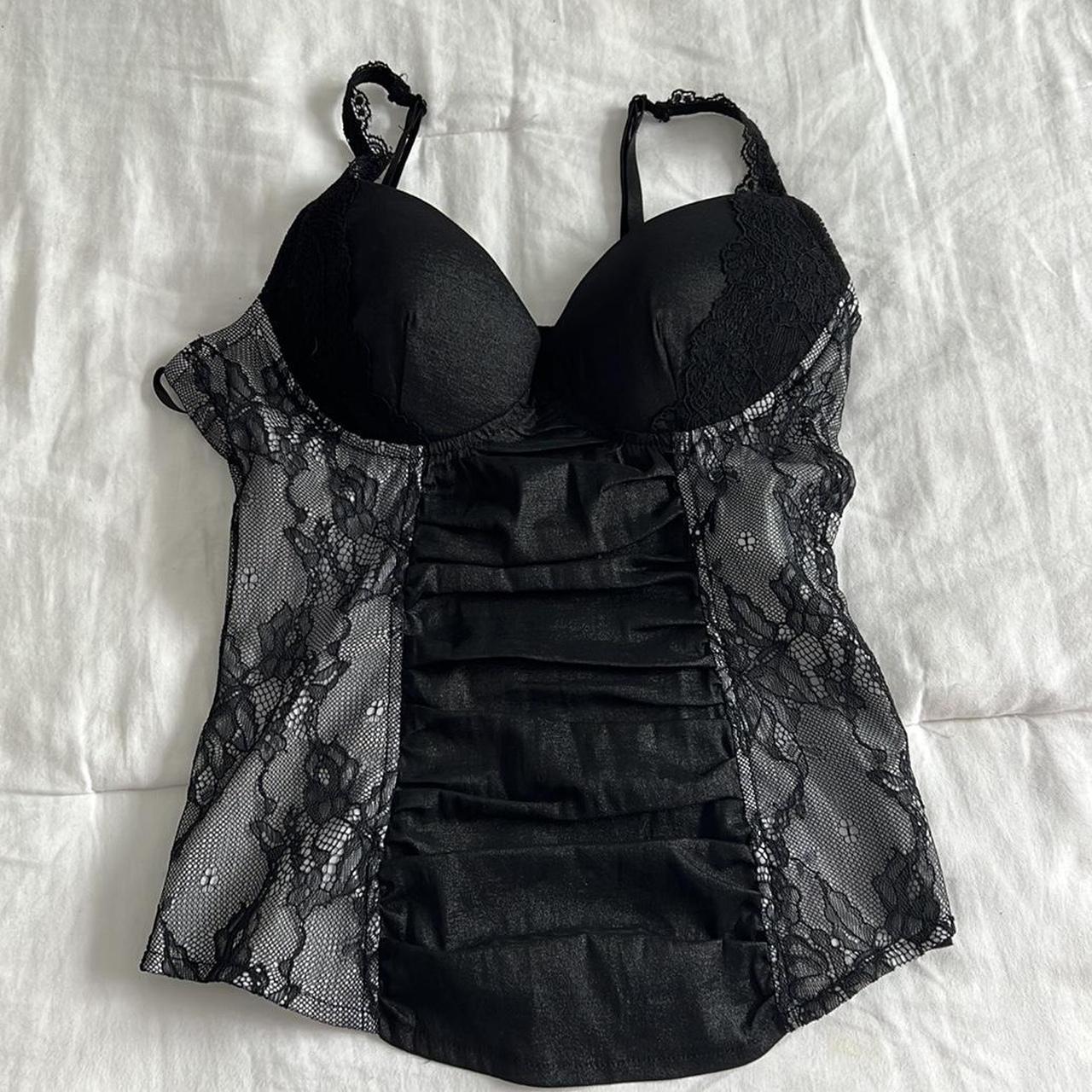 Lace y2k lingerie tank top Super cute! In new... - Depop