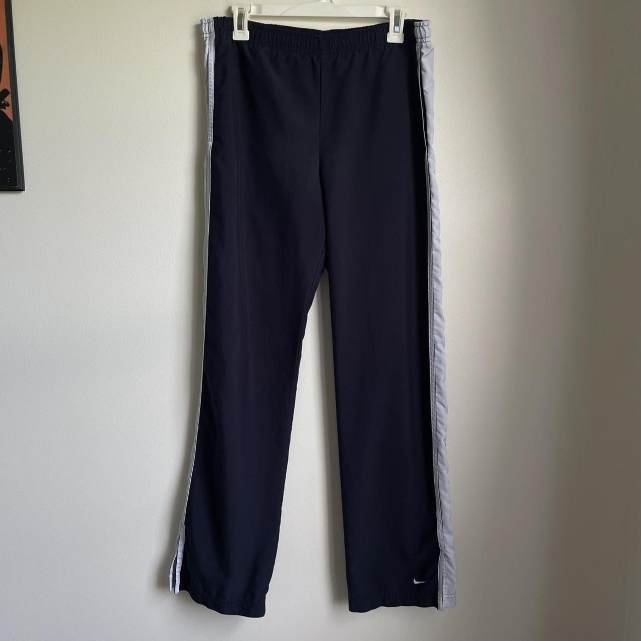 Vintage Navy Nike Track Pants Size S (46) Model... Depop
