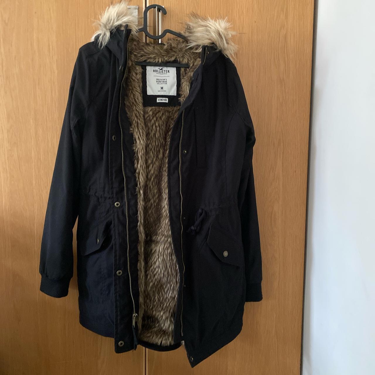 Hollister fur lined on sale parka