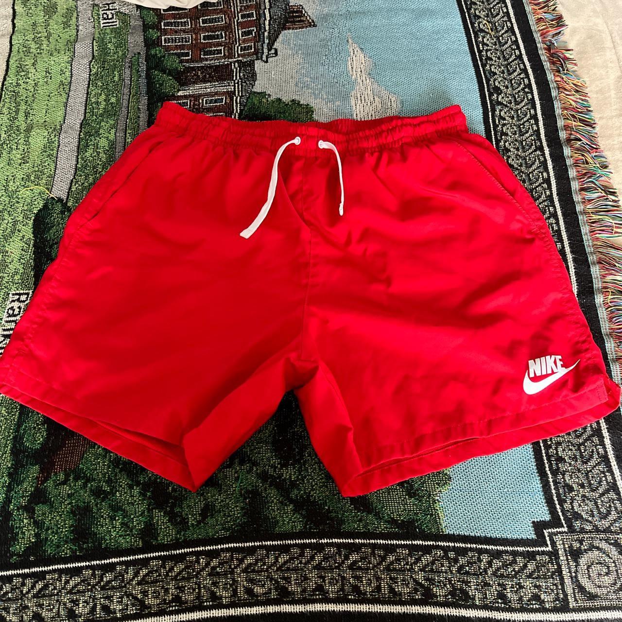 nike throwback shorts red