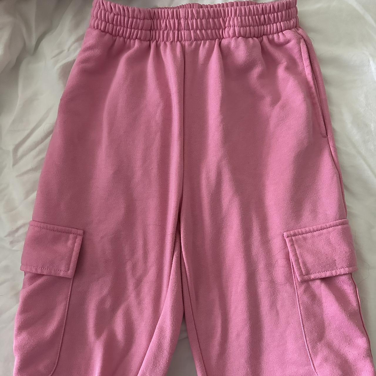Adika pink cargo sweatpants size S - Depop