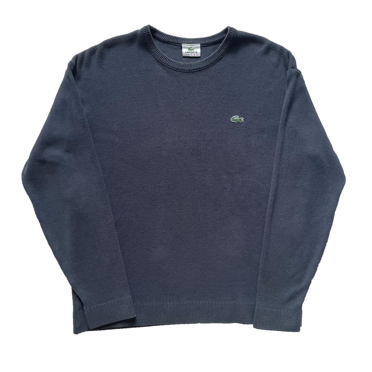 Lacoste Vintage knitted jumper 90s sportswear navy... - Depop