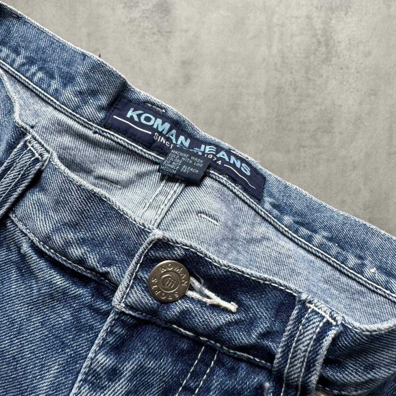 Koman Jeans baggy denim jorts hiphop style y2k | Depop