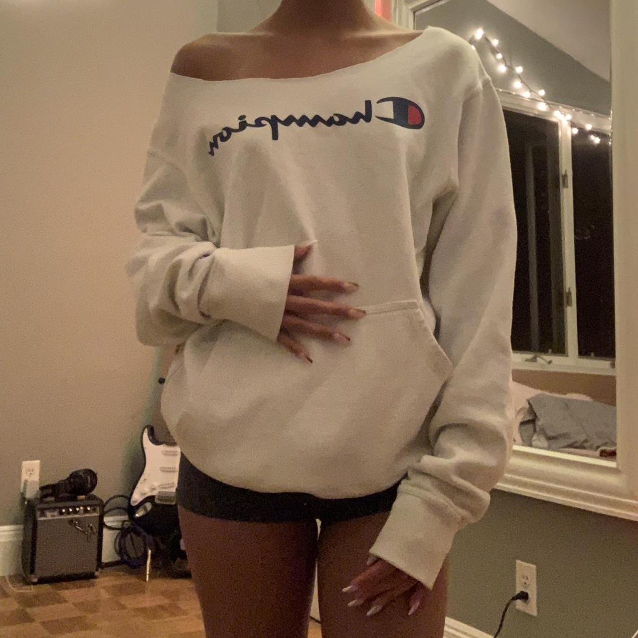 Champion cold sales shoulder sweatshirt