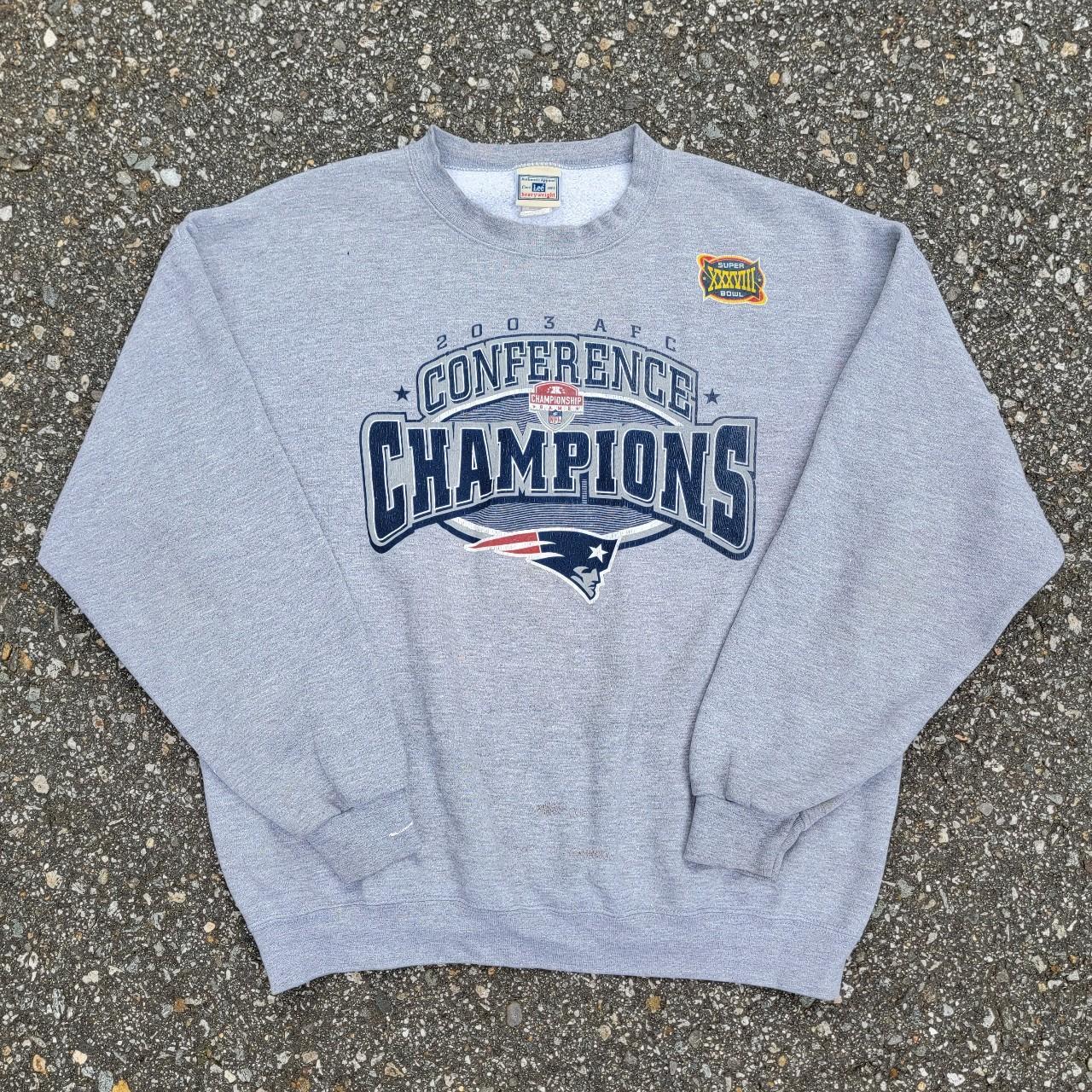 Vintage Patriots AFC Championship Crew Neck Sweatshirt - Size