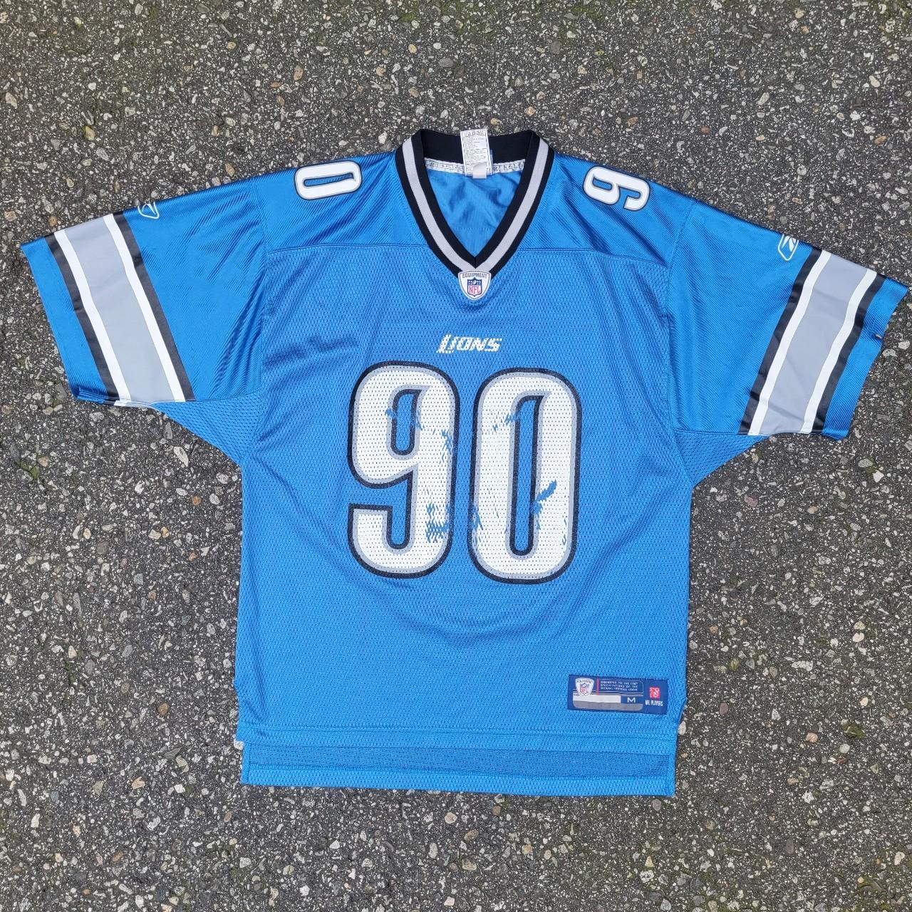 Vintage Y2K Reebok NFL Ndamukong Suh Detroit Lions Jersey 90 