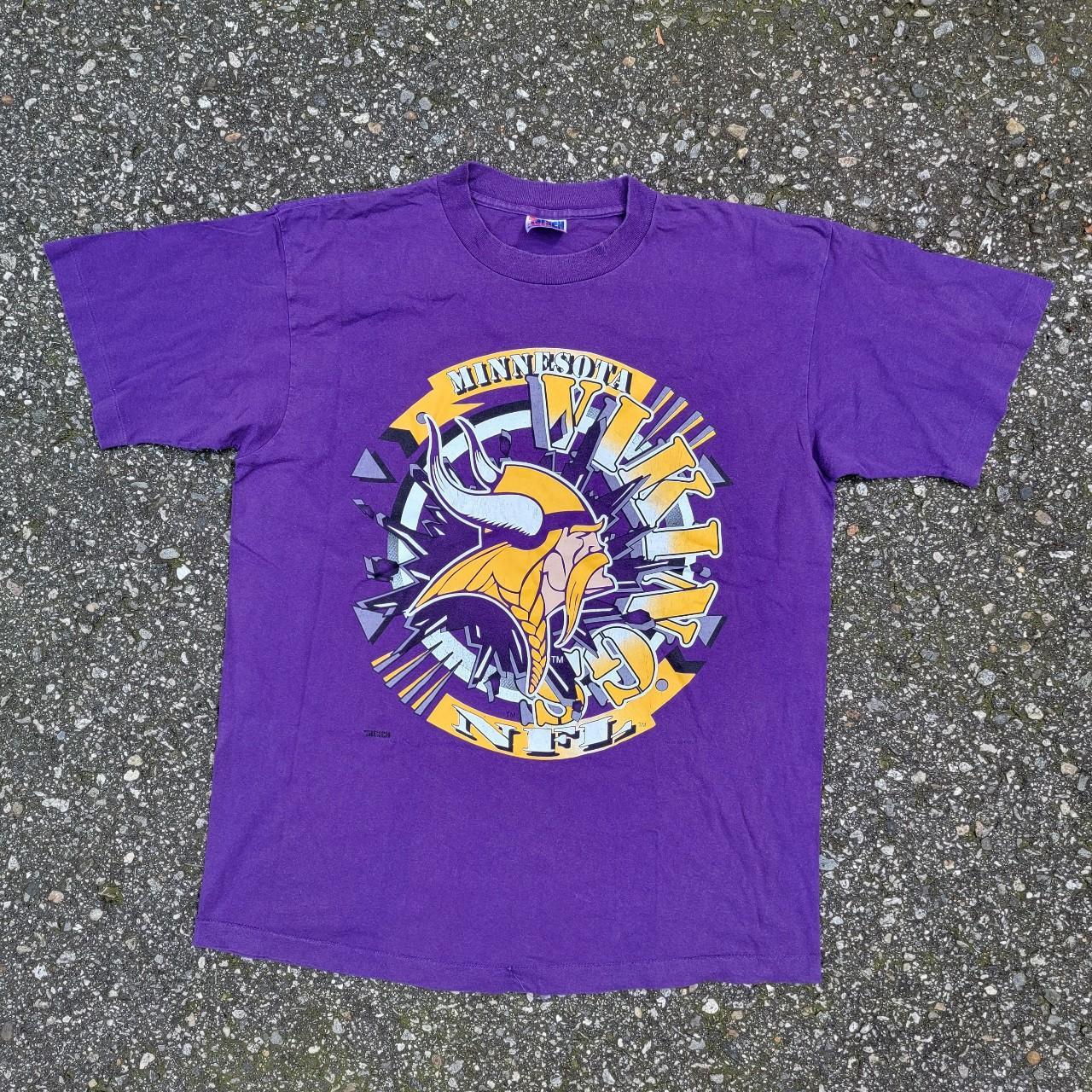 Vtg 90's Minnesota Vikings NFL Football Denim Shirt - Depop