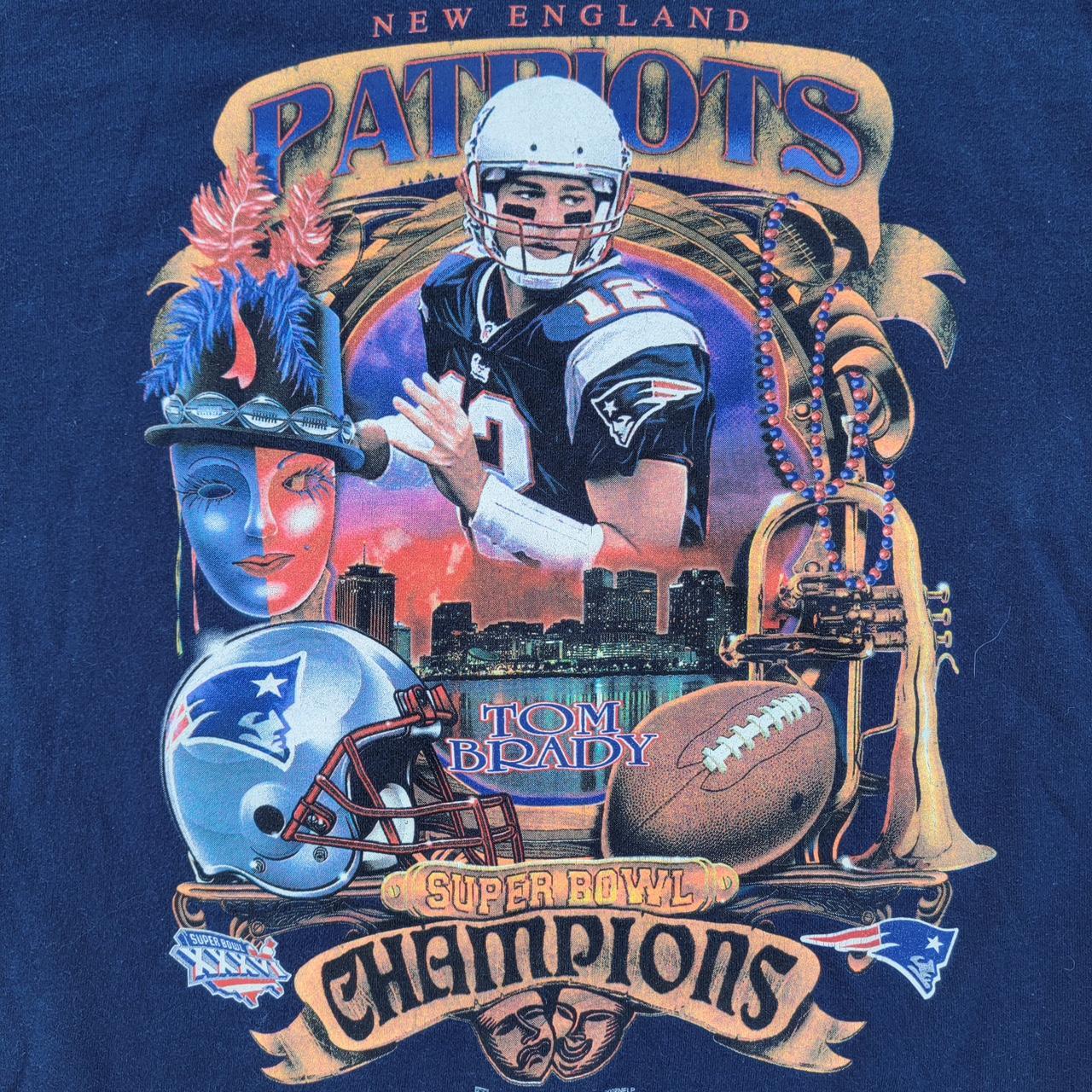 Vintage 2002 NFL New England Patriots Superbowl - Depop