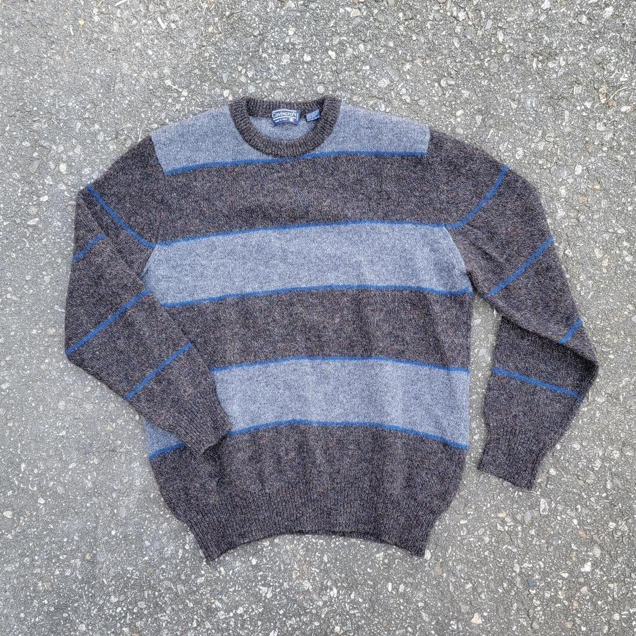 Mens Vintage Striped on sale Wool Sweater