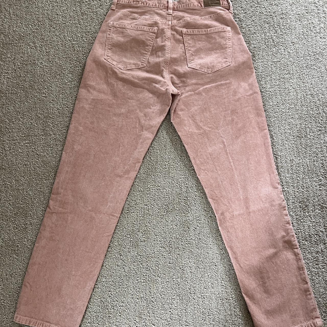 Pink/Salmon corduroy pants, American Eagle, great... - Depop