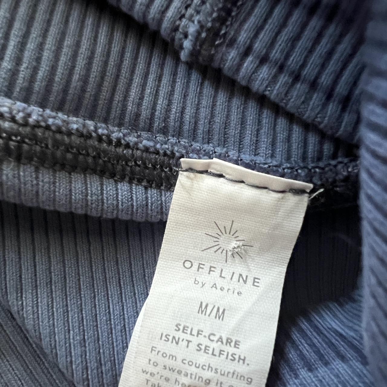 Medium Aerie Leggings, ribbed material, patterned,... Depop