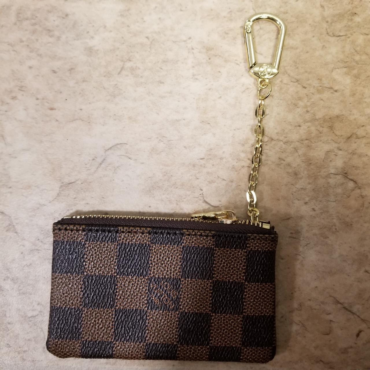 Louis Vuitton Key Pouch Damier Ebene Coin Pouch - Depop