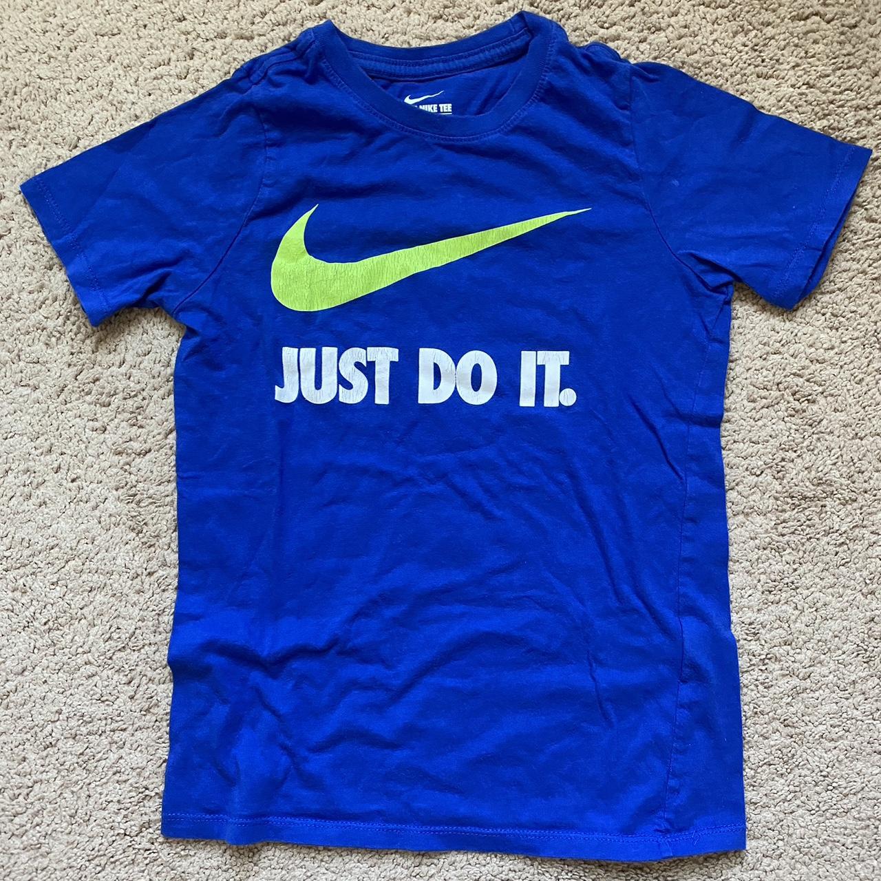 Blue Nike shirt. No markings or stains. Very light... - Depop