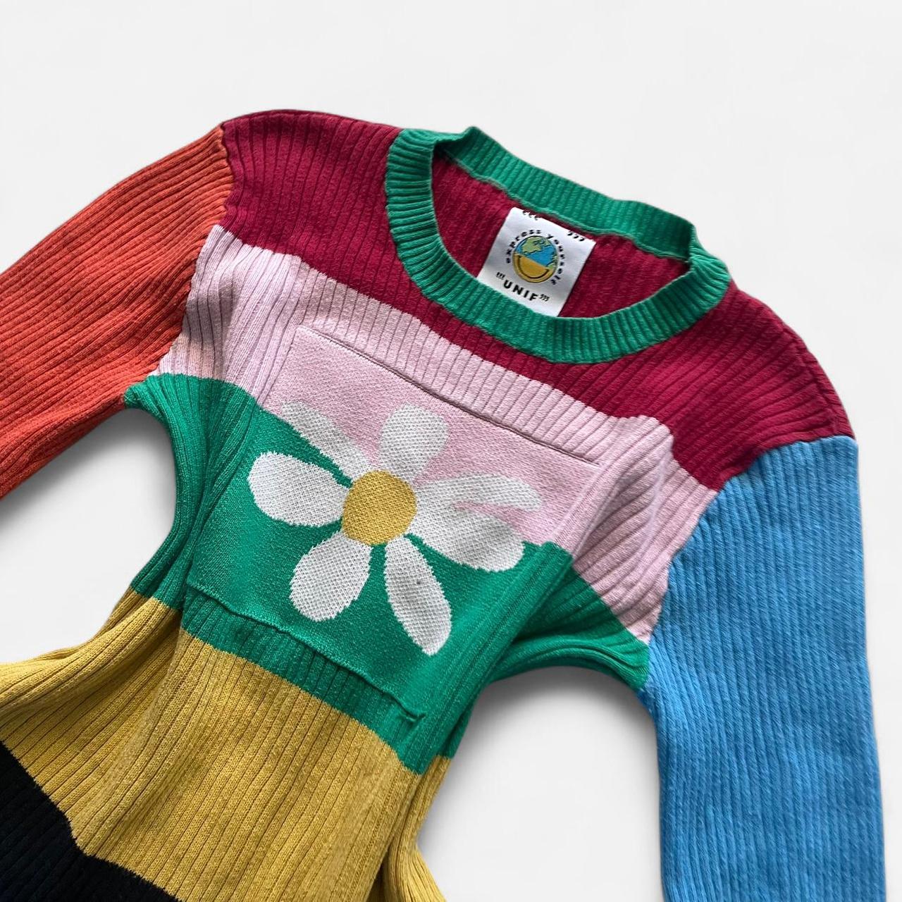 UNIF Women's Sweater - Multi - M – UNIF Y2K rainb… - image 2